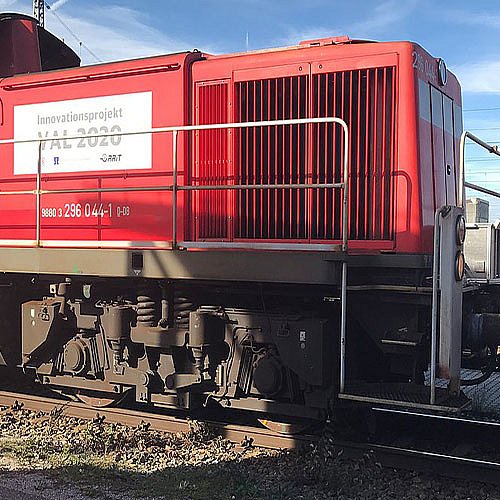 Coverbild zum Projekt "VAL - Autonom fahrende Rangierlok-Konzeption" (Erster Waggon einer Rangierlokomotive)