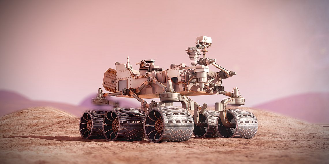 "High-performance materials for the Mars rover, Prof. Hannes Kühl, Photo: unlimit3D, adobe.stock.com"