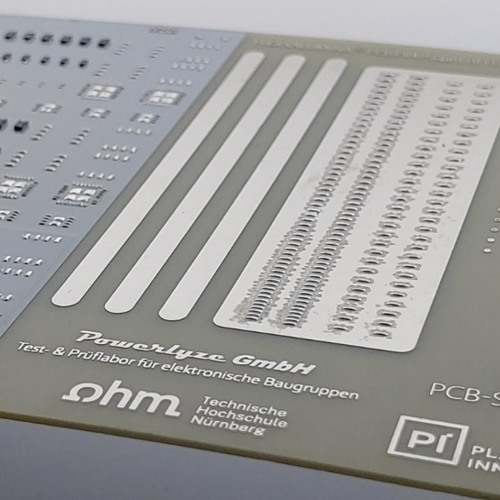 Coverbild zum Projekt "ALUSolder - Löten von SMT-Bauteilen auf flexiblen Aluminiumstrukturen" (Nahaufnahme von SMT-Bauteil)