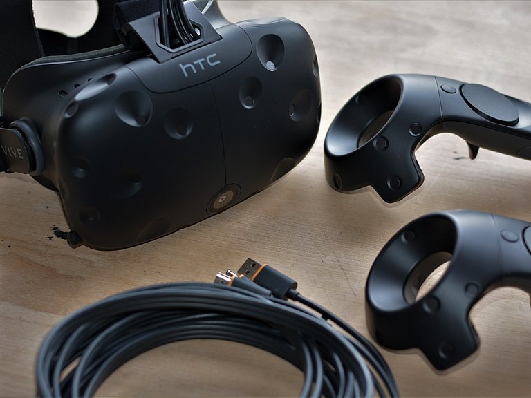 HTC Vive with two controllers