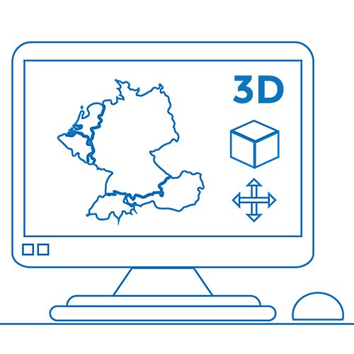 Coverbild zum Projekt "3D-Druck" (Karikatur mit Bildschirm und Deutschlandkarte)