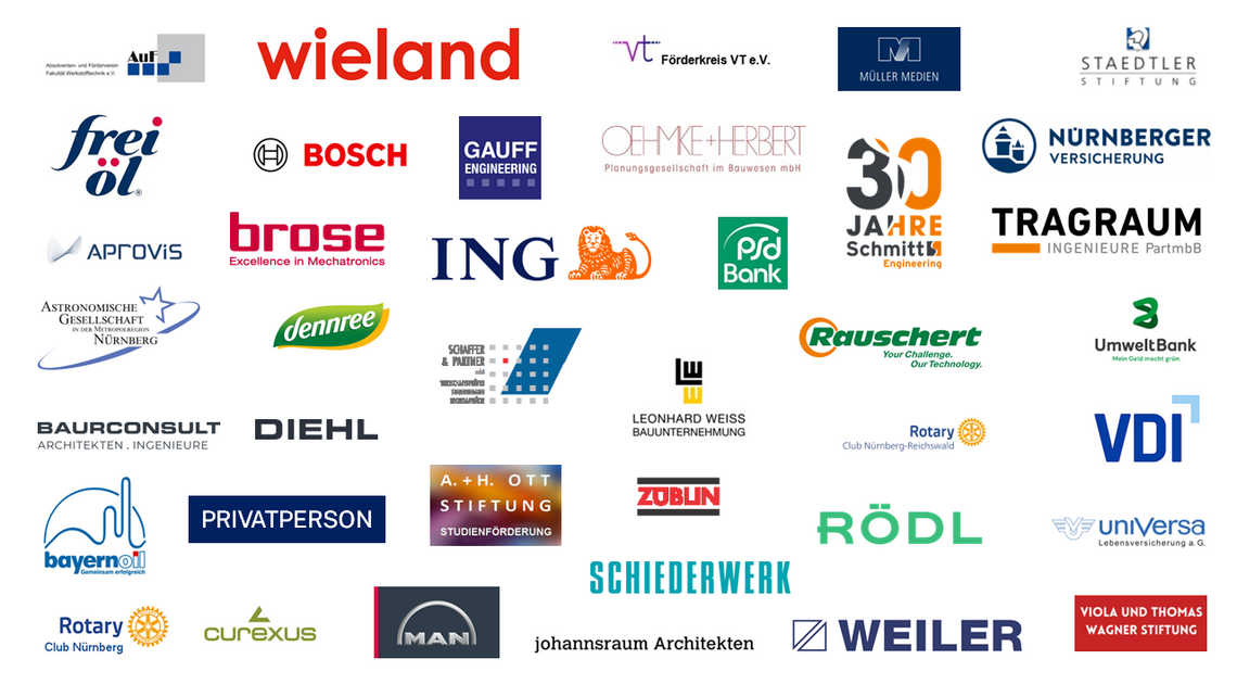 Übersicht aller Fördergeber eines Deutschlandstipendiums an der Ohm