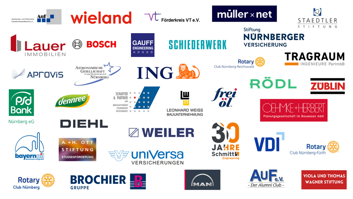 Übersicht aller Fördergeber eines Deutschlandstipendiums an der Ohm
