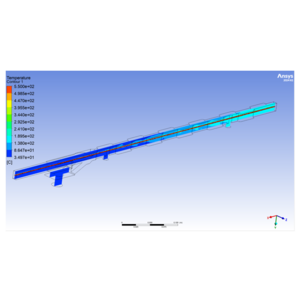 Coverbild zum Projekt "CFD-Simulation von Kühlungs- und Trocknungsprozessen" (3D Grafik mit Wärmebild)