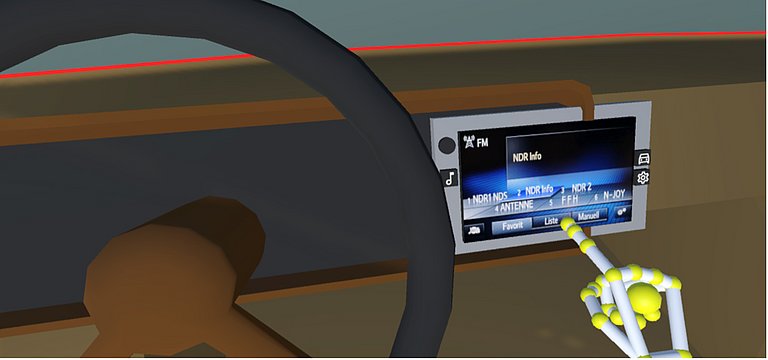 VR Modell eines Autoradios