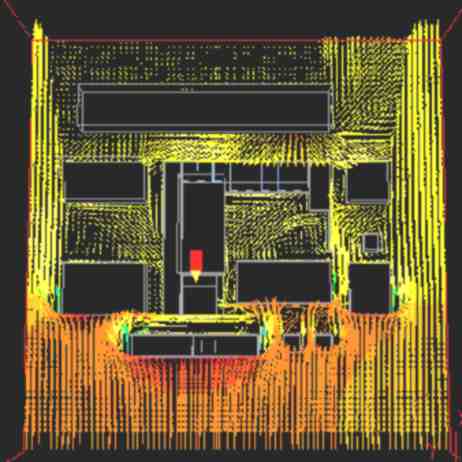 Wind flow around buildings