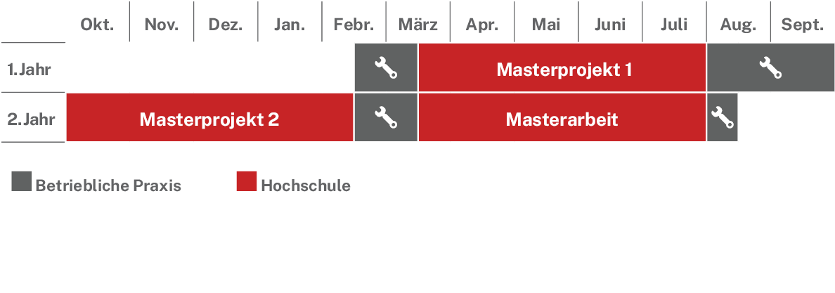 Ablaufplan des dualen Studienangebotes